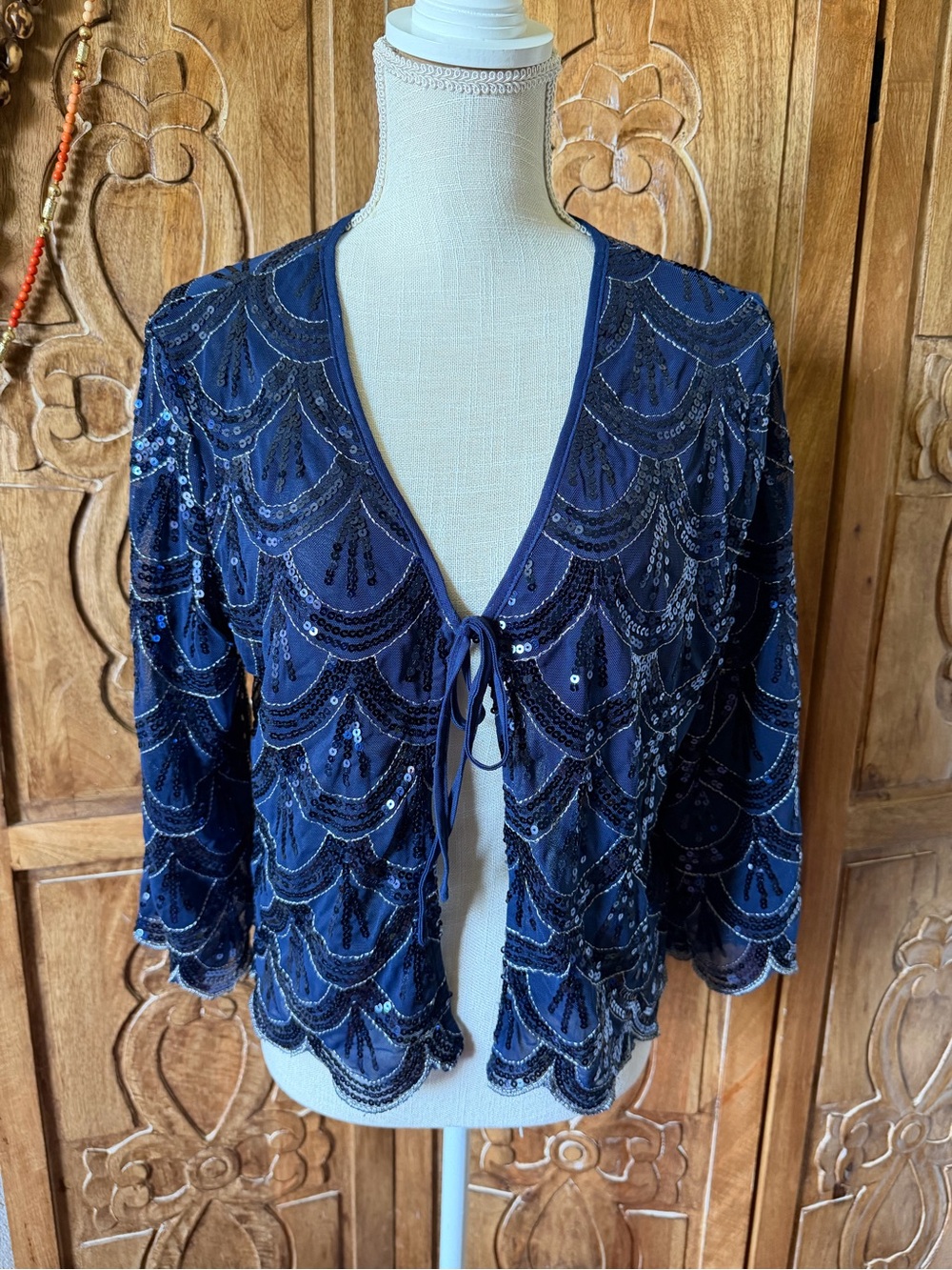Grace Karin beaded tie front cover up.